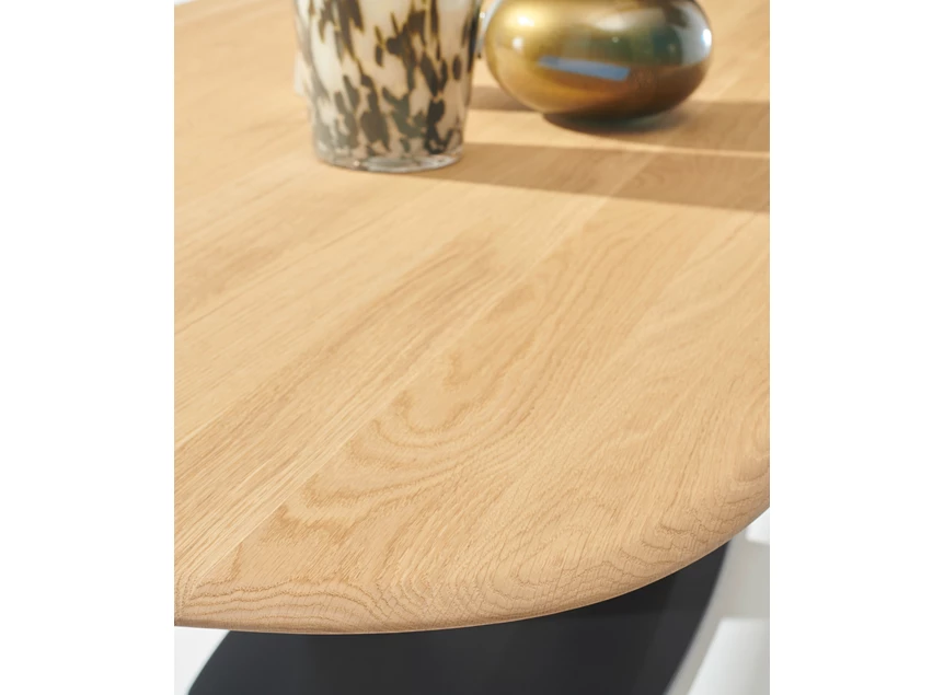 Bladrand Tafel Stan 1485 massief hout eik Draenert