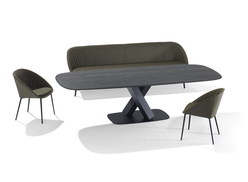 Tafel Stan 1485 massief hout eik dark oak Draenert