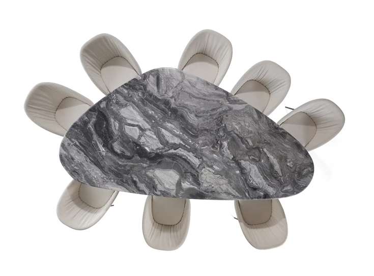 Stoelen Dan Tafel Kent 1550 trilungo natuursteen Draenert