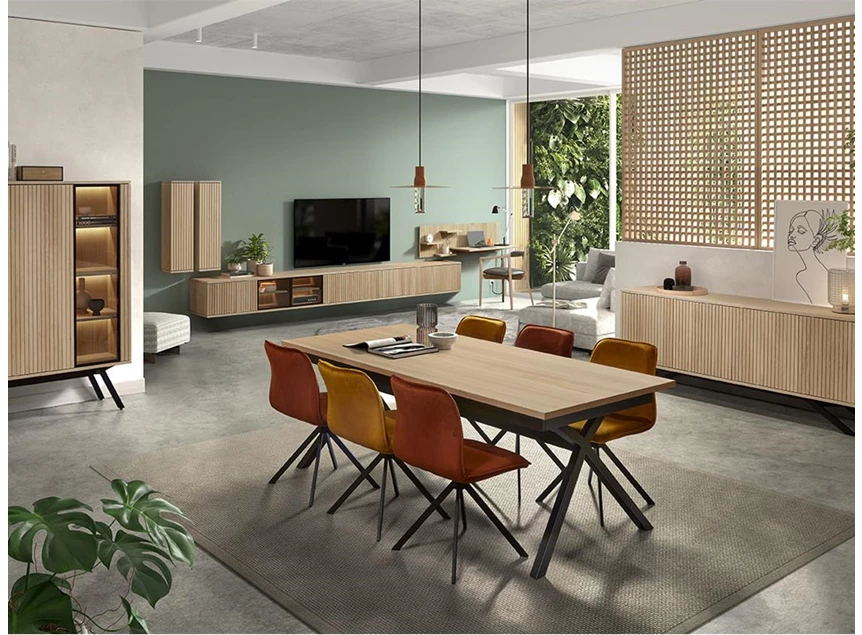 Eetkamer Napoli in E02M brushed oak