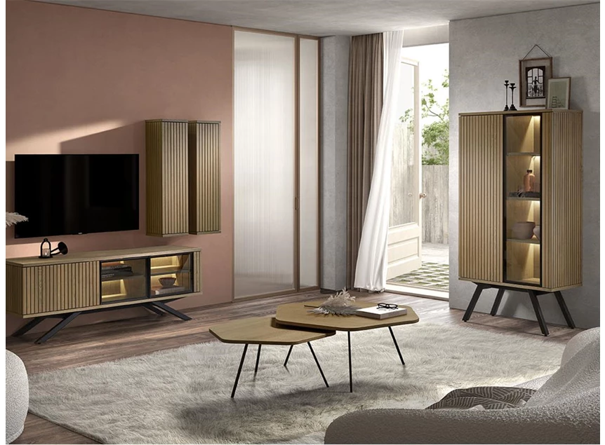 Eetkamer Napoli in E55M brushed oak