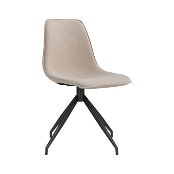 Stoel Monaco met draaibaar onderstel zand 1001285 schuin vooraanzicht