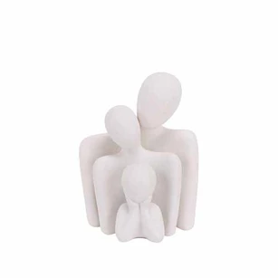 Beeld familie set/3 wit 5265051