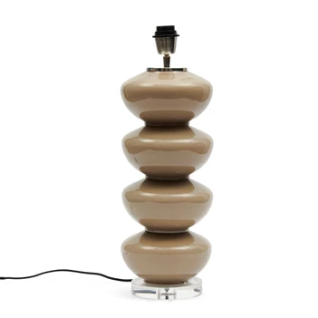 500930 beaugrand lamp base lampvoet glas riviera maison e27 40w zilver