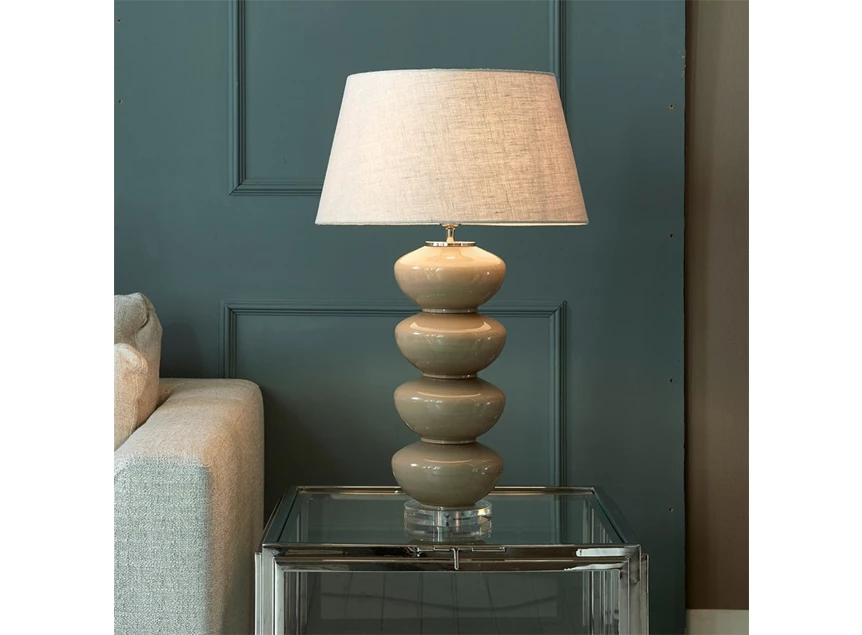 500930 beaugrand e27 40w zilver lamp base lampvoet glas riviera maison