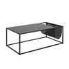 86766 seaford salontafel zwart magazinehouder schuin vooraanzicht