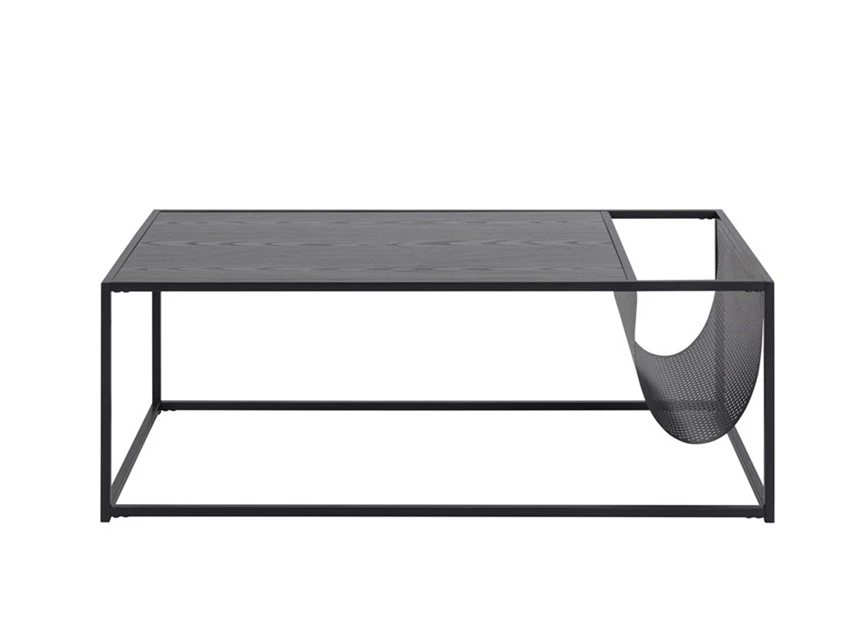 86766 seaford salontafel zwart magazinehouder vooraanzicht