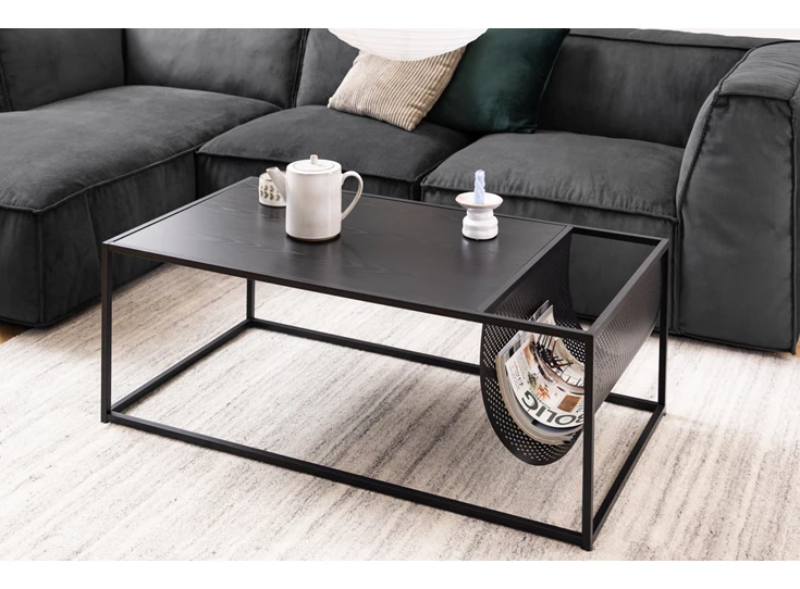 86766 seaford salontafel zwart magazinehouder sfeerbeeld salon