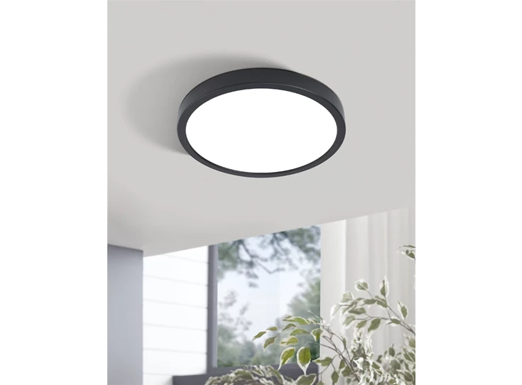 99235 opbouwarmatuur zwart eglo led 4000 kelvin Ø285mm rond