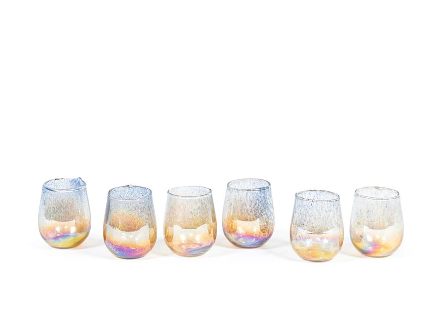 DCGI3570 Dekocandle Rounded T-light Ø9cm H10cm Orange/Gold