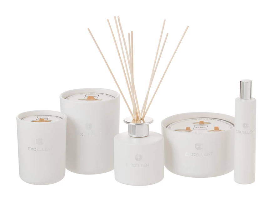 Huisparfum- excellent golden honey- wit- Ø3.5x16.5cm- alles