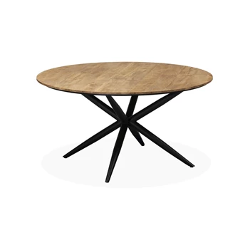 5696 Ø150cm iris rond maxfurn lamulux mango eettafel industrieel