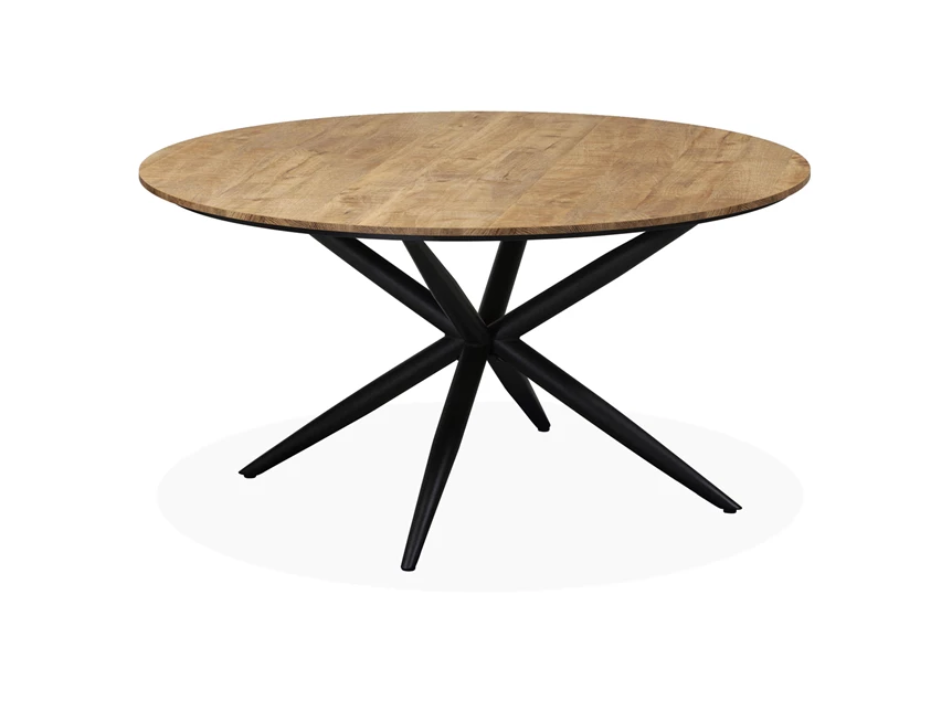 5696 Ø150cm iris rond maxfurn lamulux mango eettafel industrieel