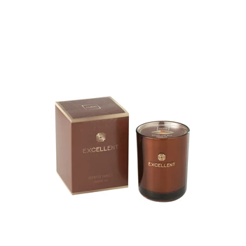 Geurkaars- excellent siberia fir- bruin- smal- 50u- Ø9.1x12.2cm