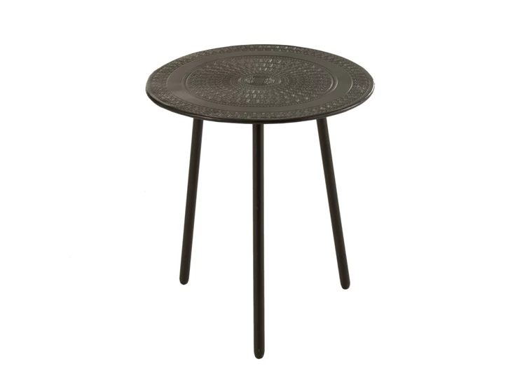Tafel met 3 poten- metaal- zwart- smal- Ø40x44cm
