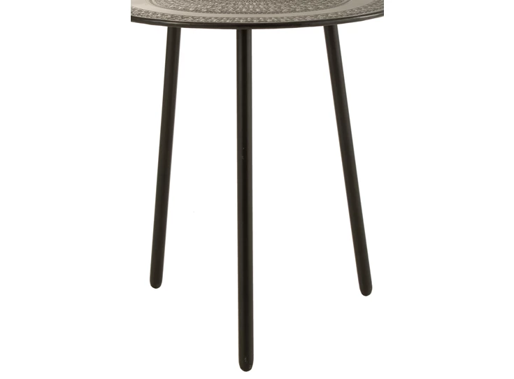 Tafel met 3 poten- metaal- zwart- smal- Ø40x44cm- poten