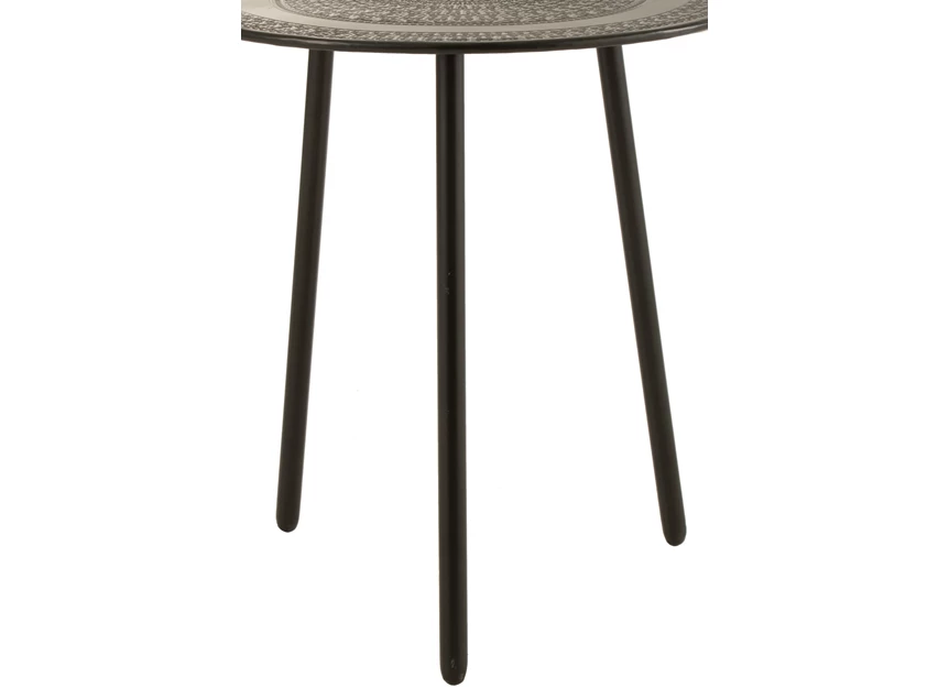 Tafel met 3 poten- metaal- zwart- smal- Ø40x44cm- poten