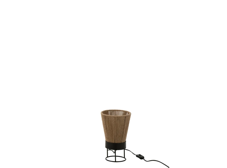 Tafellamp Nina- jute- beige- Ø18x28cm