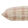 Geruit kussen- textiel- wit/roze- (45x45x14cm)- detail rits