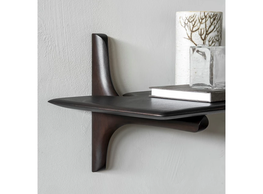 Inzoom Wandplank Mahogany Pi Dark Brown Wall Shelf 29793 Ethnicraft