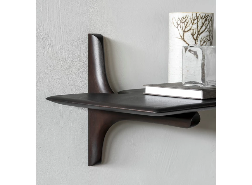 Inzoom Wandplank Mahogany Pi Dark Brown Wall Shelf 29792 Ethnicraft