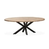 5168 lamulux ovaal 250x128 cm industrieel zwart metaal maxfurn eettafel lynn krasvrij mangohout