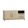 5164 maxfurn lamulux fresh oak old bridge piano zwart metaal dressoir 2 deuren 2 laden 1 open vak