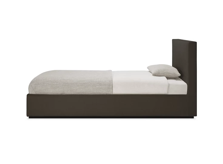 Zijkant Bedkader 1 persoons Revive Bed Grey Linen 21599 Ethnicraft