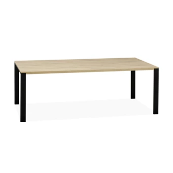 5164 190x90cm lamulux fresh oak old bridge piano zwart metaal maxfurn eettafel