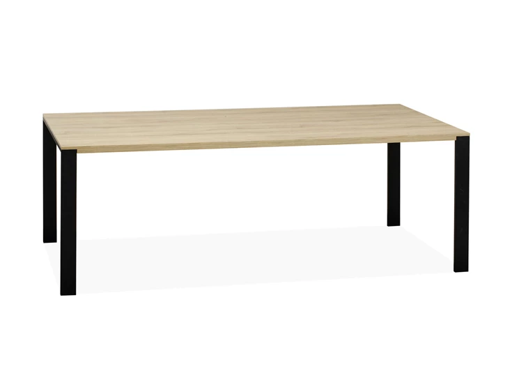 5164 190x90cm lamulux fresh oak old bridge piano zwart metaal maxfurn eettafel