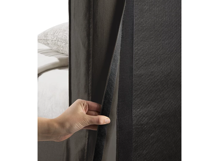 Achterkant hoes Bedkader 1 persoons Revive Bed Grey Linen 21599 Ethnicraft