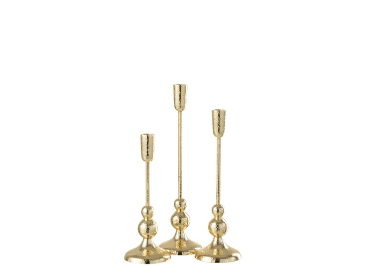 Grane kandelaar- aluminium- goud- medium- combo