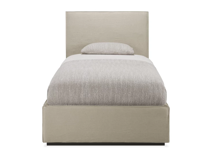 Front Bedkader 1 persoons Revive Bed Sand Linen 21598 Ethnicraft