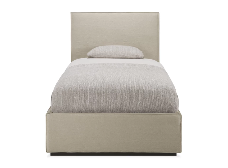 Front Bedkader 1 persoons Revive Bed Sand Linen 21598 Ethnicraft