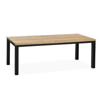 5506 empire onderstel lamulux blad hout 160x90cm maxfurn eettafel industrieel zwart metalen