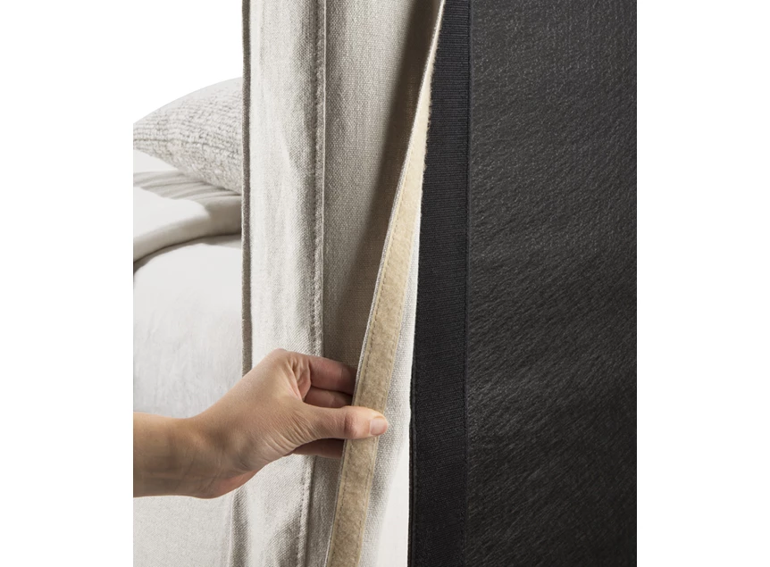 Achterkant hoes Bedkader 1 persoons Revive Bed Sand Linen 21598 Ethnicraft