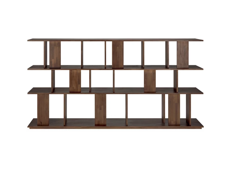 Achterkant Boekenrek Teak Irregular Brown Rack 10632 Ethnicraft