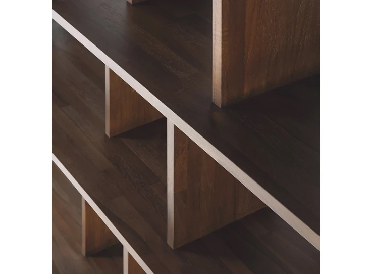 Detail Boekenrek Teak Irregular Brown Rack 10632 Ethnicraft