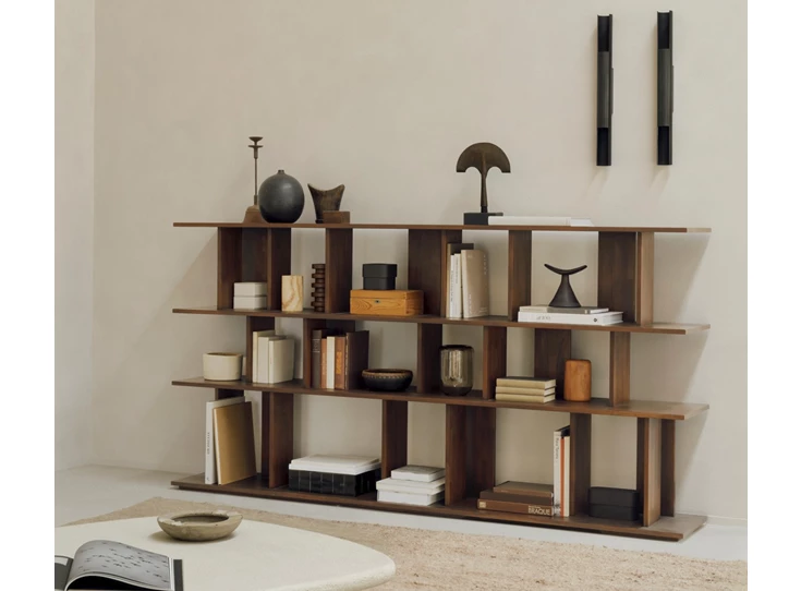 Sfeerfoto Boekenrek Teak Irregular Brown Rack 10632 Ethnicraft