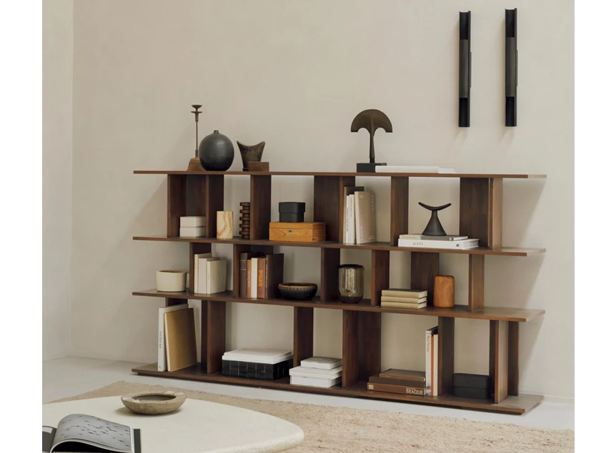 Sfeerfoto Boekenrek Teak Irregular Brown Rack 10632 Ethnicraft