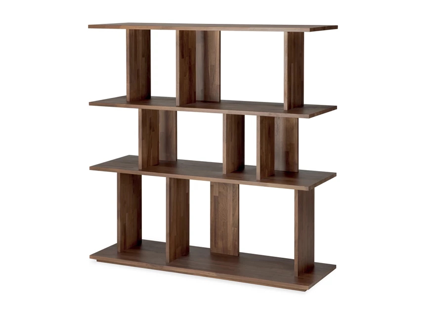Zijkant Boekenrek Teak Irregular Brown Rack 10631 Ethnicraft