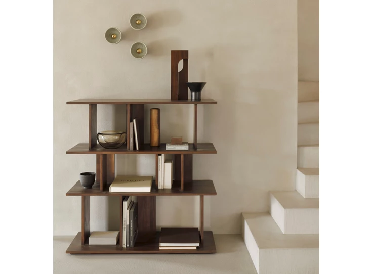 Sfeerfoto Boekenrek Teak Irregular Brown Rack 10631 Ethnicraft