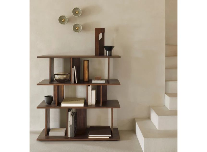 Sfeerfoto Boekenrek Teak Irregular Brown Rack 10631 Ethnicraft