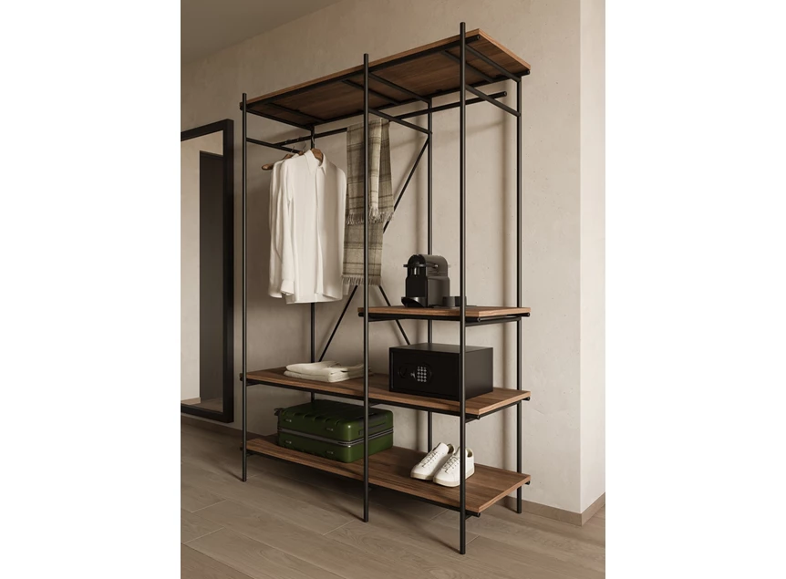 Sfeerfoto Kledingrek Teak Oscar Brown Hanging Rack 10101 Ethnicraft