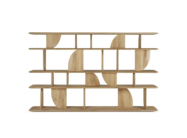 Omgedraaid Boekenrek Oak Geometric Rack 55015 Ethnicraft