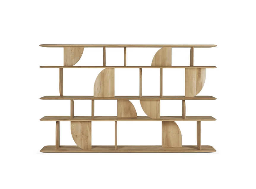 Omgedraaid Boekenrek Oak Geometric Rack 55015 Ethnicraft
