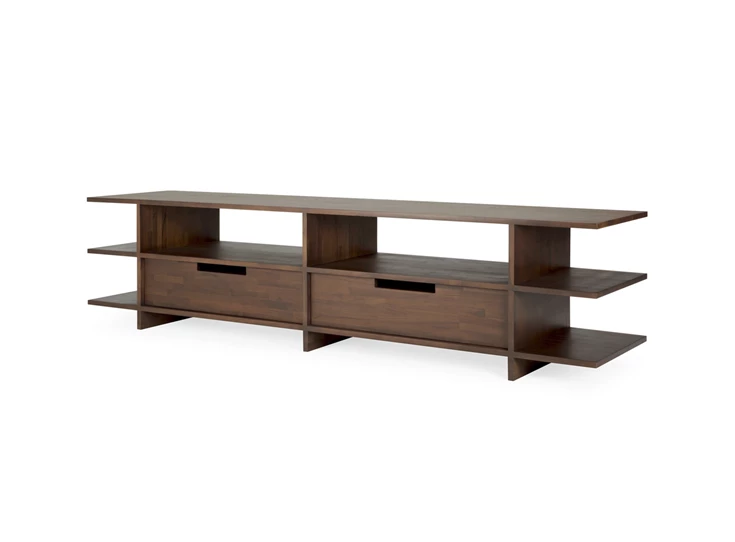 Zijkant Tv kast Teak Kabuki Brown TV Cupboard 10792 Ethnicraft