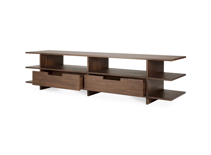 Laden Tv kast Teak Kabuki Brown TV Cupboard 10792 Ethnicraft