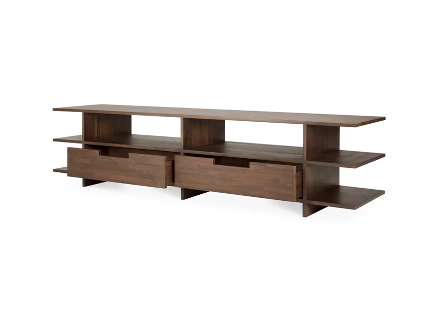 Laden Tv kast Teak Kabuki Brown TV Cupboard 10792 Ethnicraft