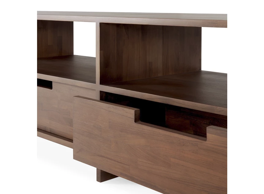 Lade open Tv kast Teak Kabuki Brown TV Cupboard 10792 Ethnicraft